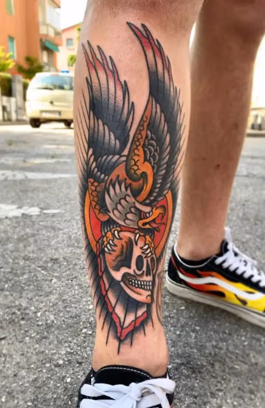 アメトラのイーグルタトゥー