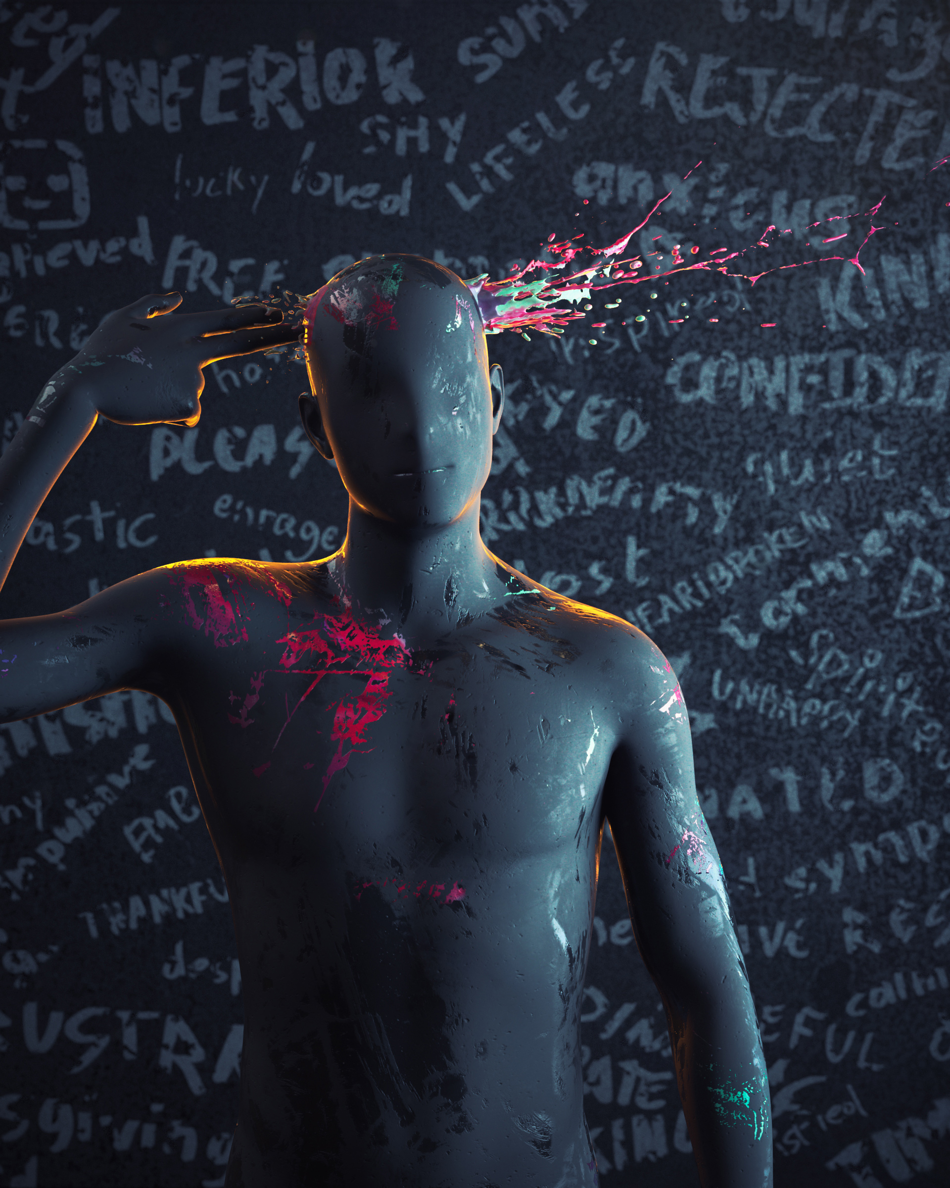 Release of Feelings from a Dyed Soul