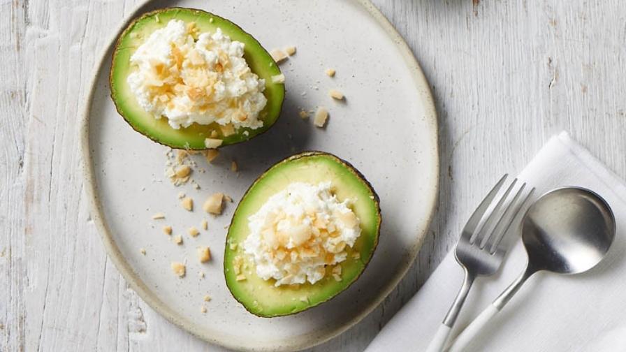 Stuffed Avocado with Cottage Cheese