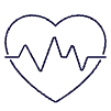 Heart with heartbeat icon