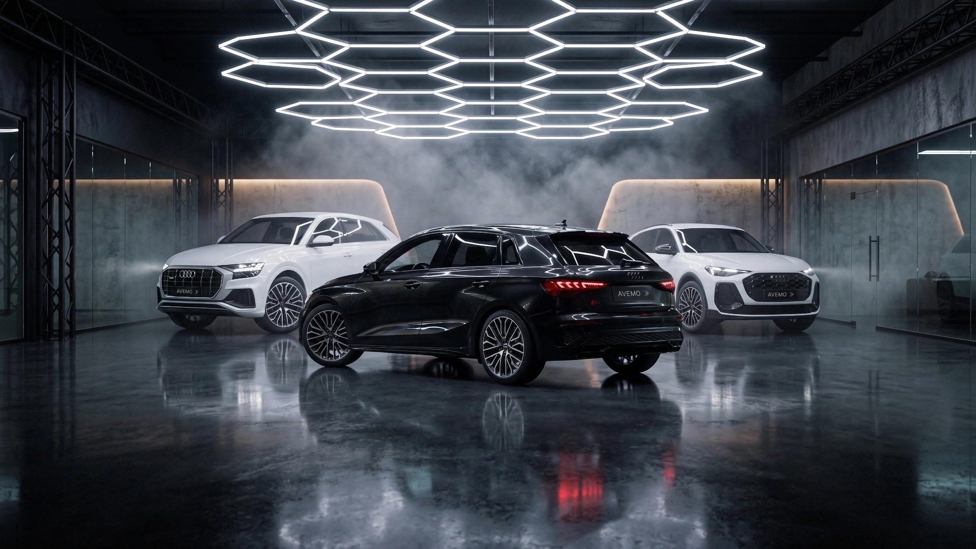Drei Audi Neuwagen mit AVEMO Kennzeichen