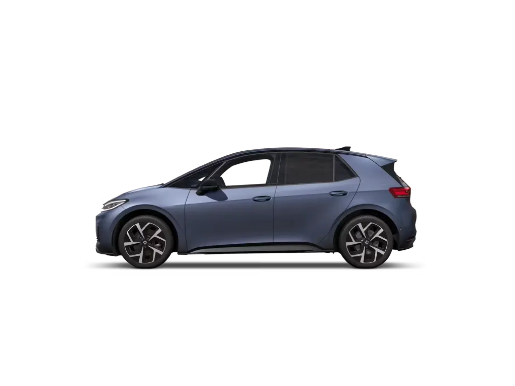 JobMobility | Inhalt | Beispielangebote - VW ID.3 Eine seitliche Ansicht eines Volkswagen ID.3 neo in blau.