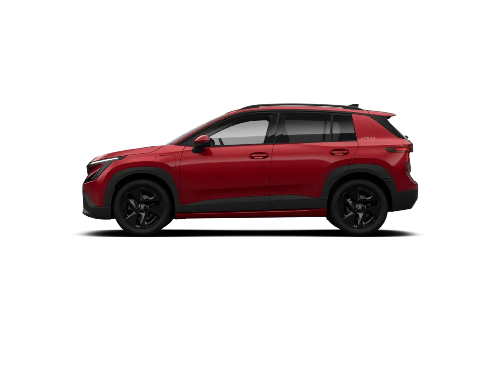 Eine Auto-Grafik auf hellgrauem Hintergrund, die die Fahrerseite eines Fahrzeug-Renderings zeigt.
