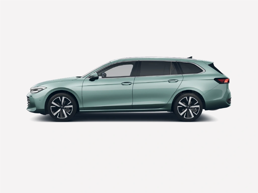 Eine Auto-Grafik auf hellgrauem Hintergrund, die die Fahrerseite eines Fahrzeug-Renderings zeigt.