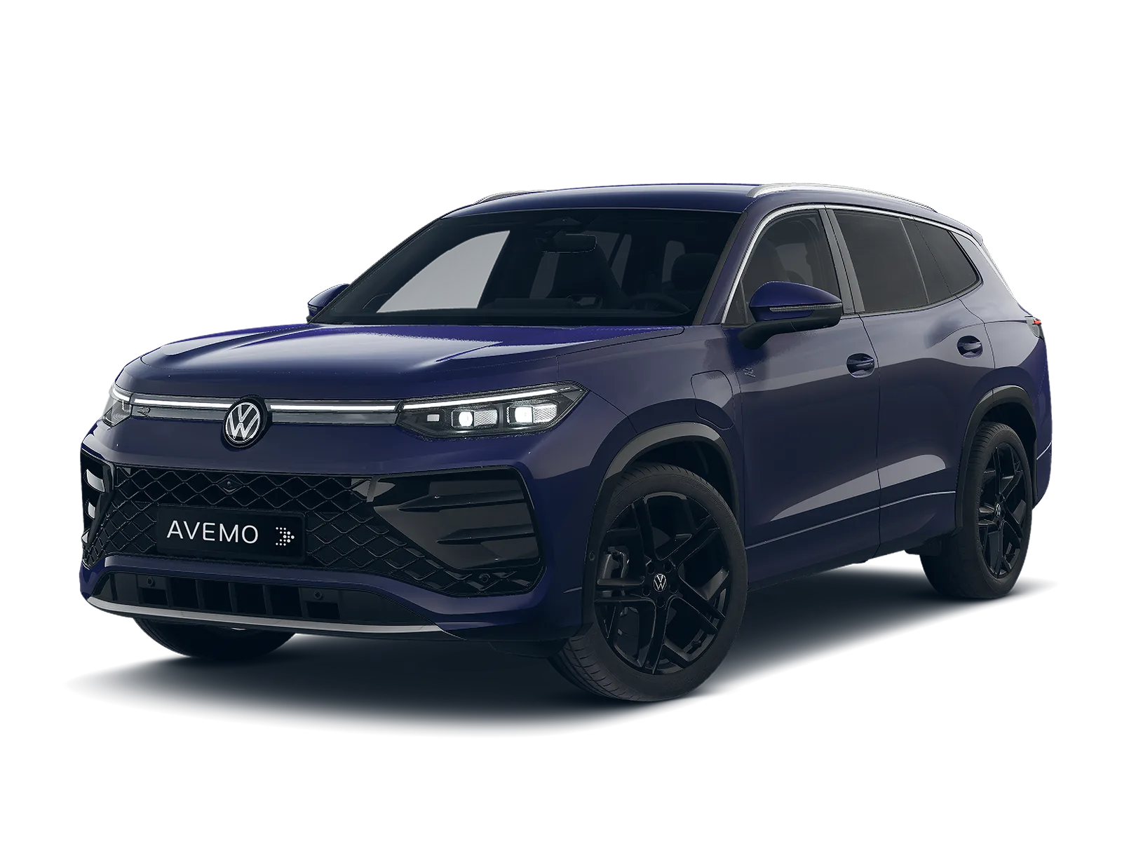 Ein Rendering eines violetten Volkswagen Tayron.