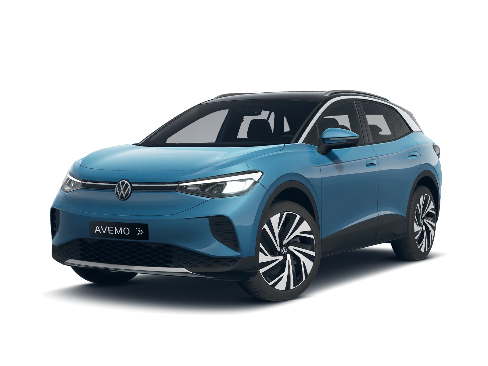 Ein Rendering eines hellblauen Volkswagen ID.4.