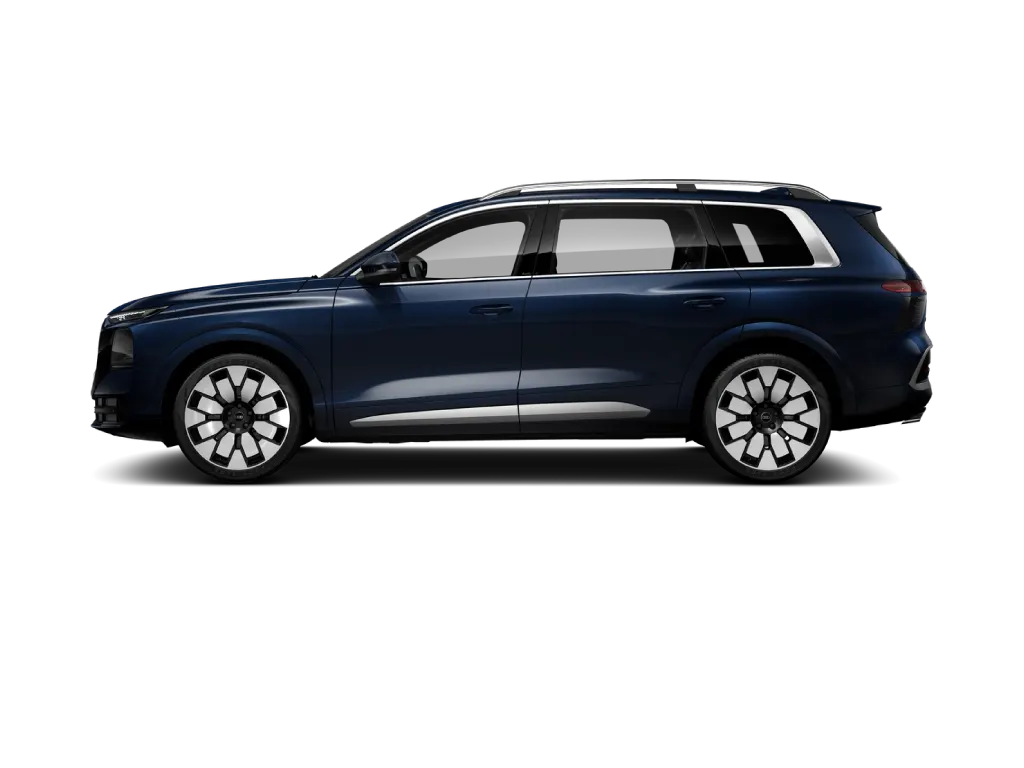 Eine Auto-Grafik auf hellgrauem Hintergrund, die die Fahrerseite eines Fahrzeug-Renderings zeigt.