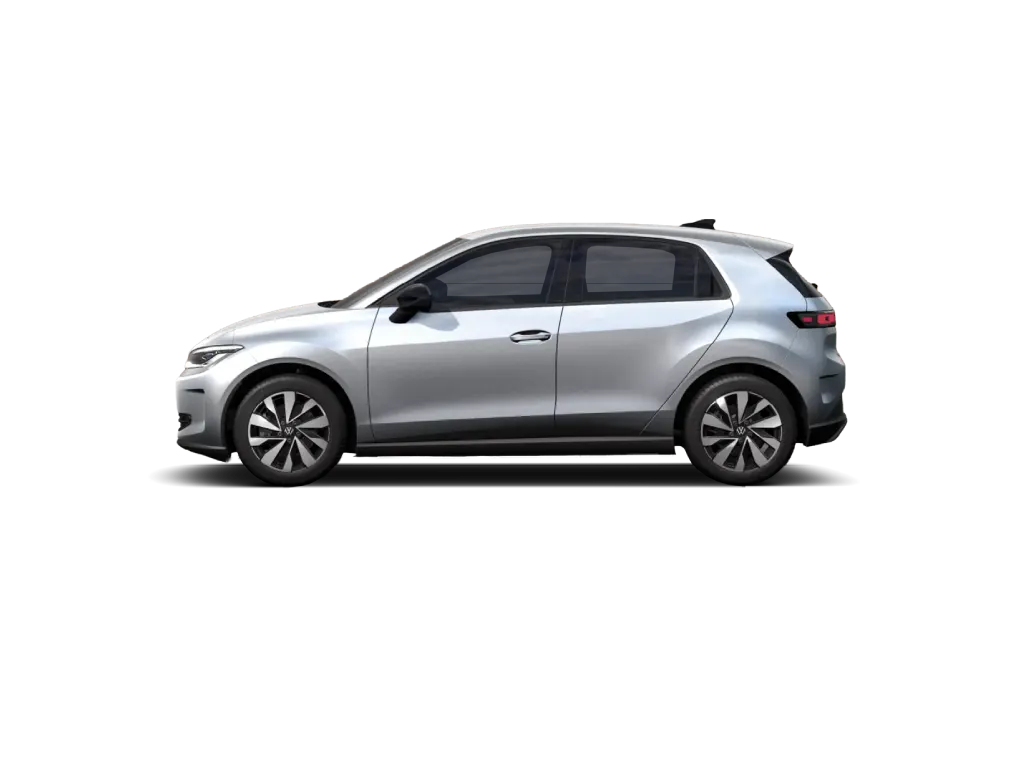 Eine Auto-Grafik auf hellgrauem Hintergrund, die die Fahrerseite eines Fahrzeug-Renderings zeigt.