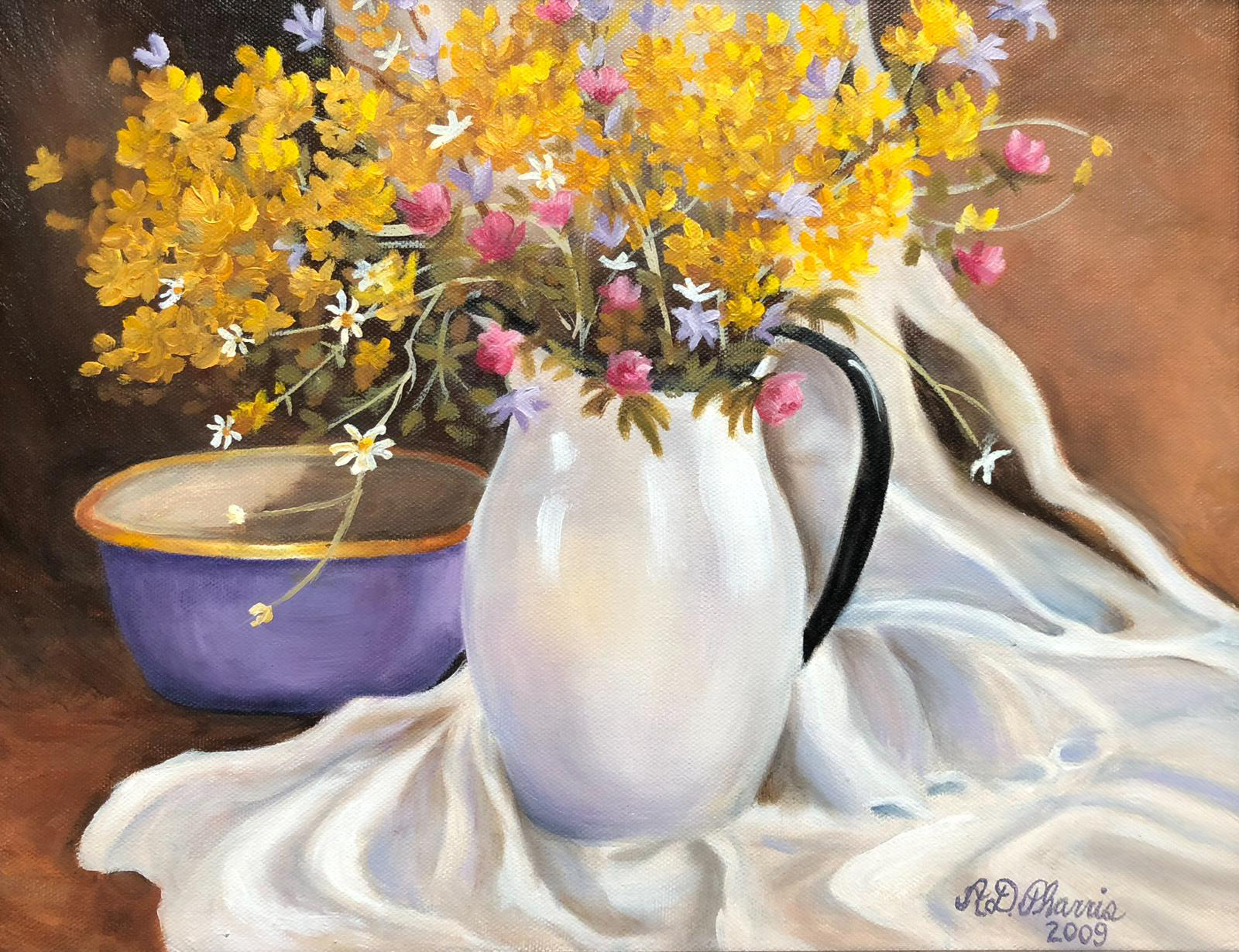 Study of Pitcher with Flowers image