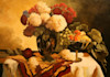 Study of Vase of Flowers with Fruit image