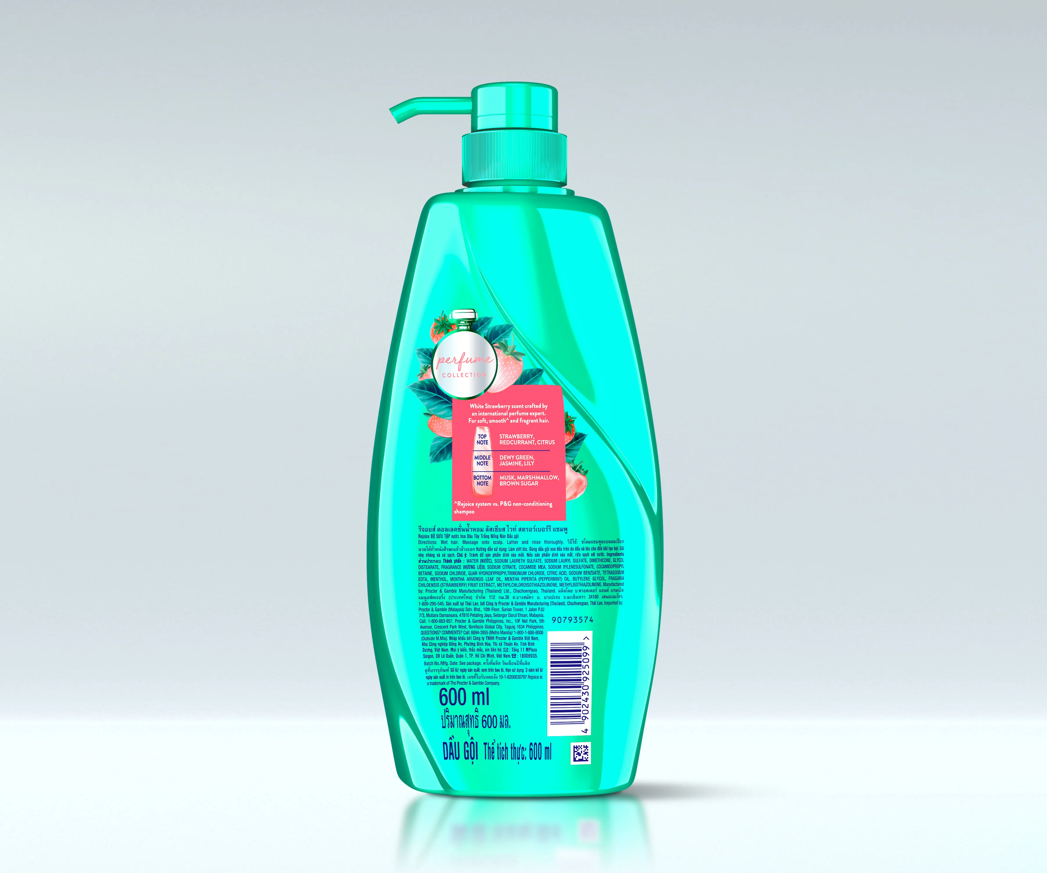White Strawberry Perfume Shampoo 600ml back