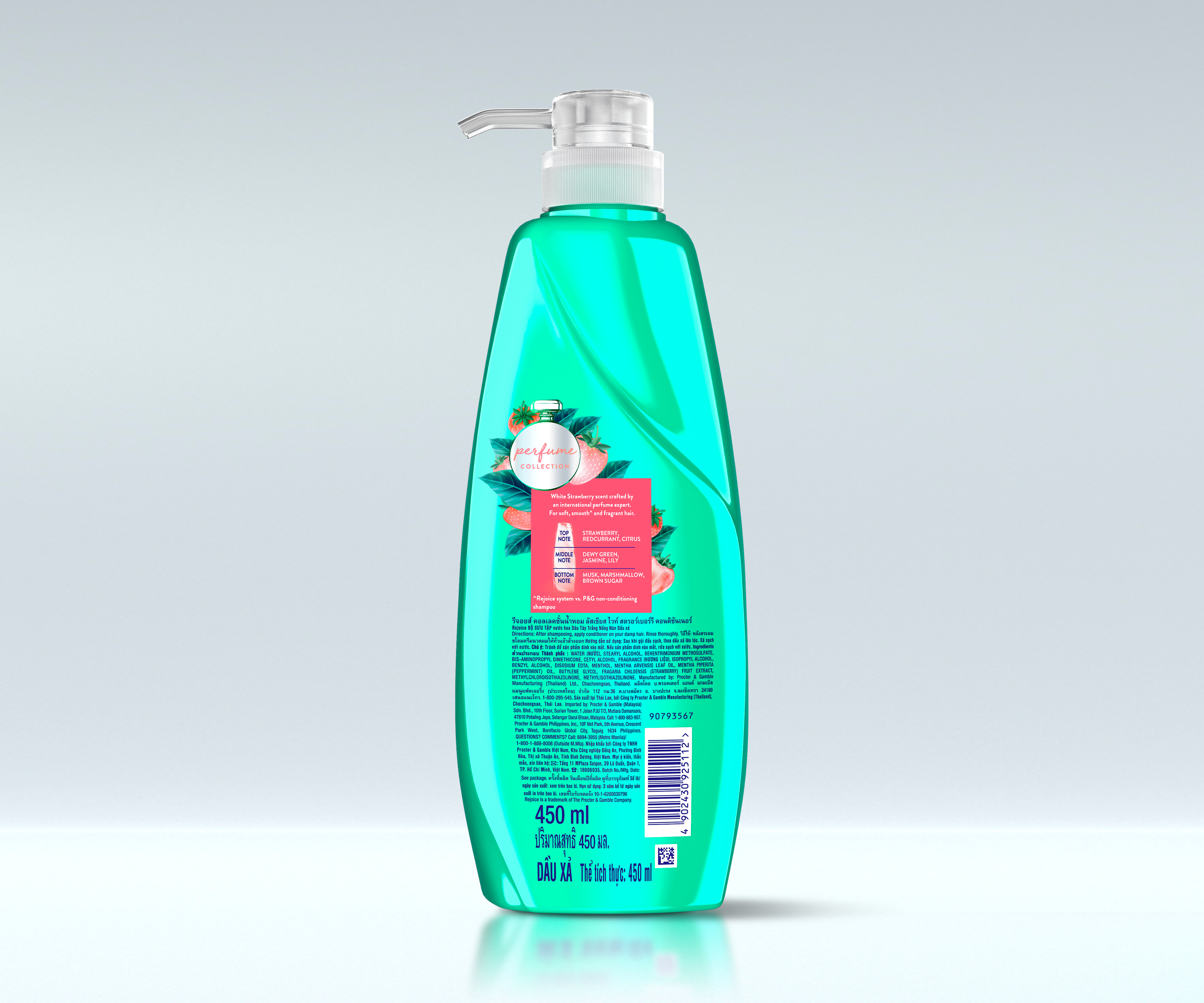 Rejoice White Strawberry Perfume Conditioner 450ml back