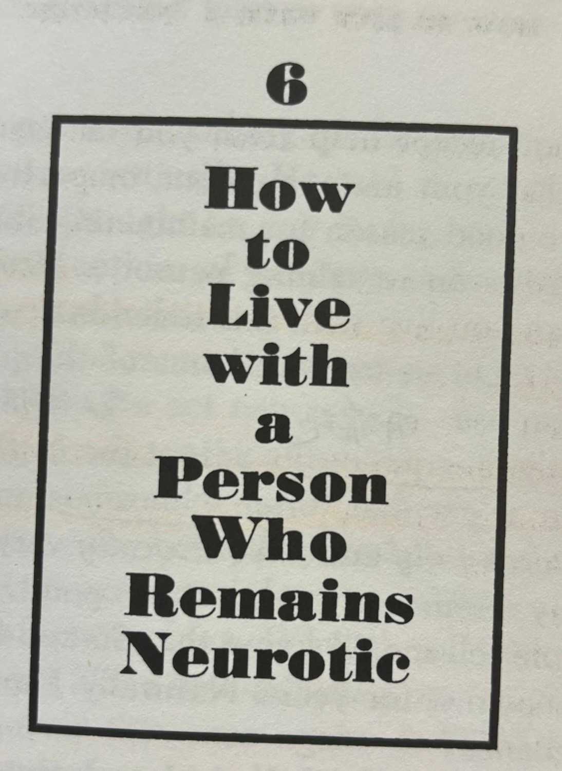 How to live with a "neurotic" at home and at work