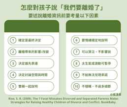別讓孩子替你們的愛情收拾殘局:怎麼好好說「我們要離婚了」