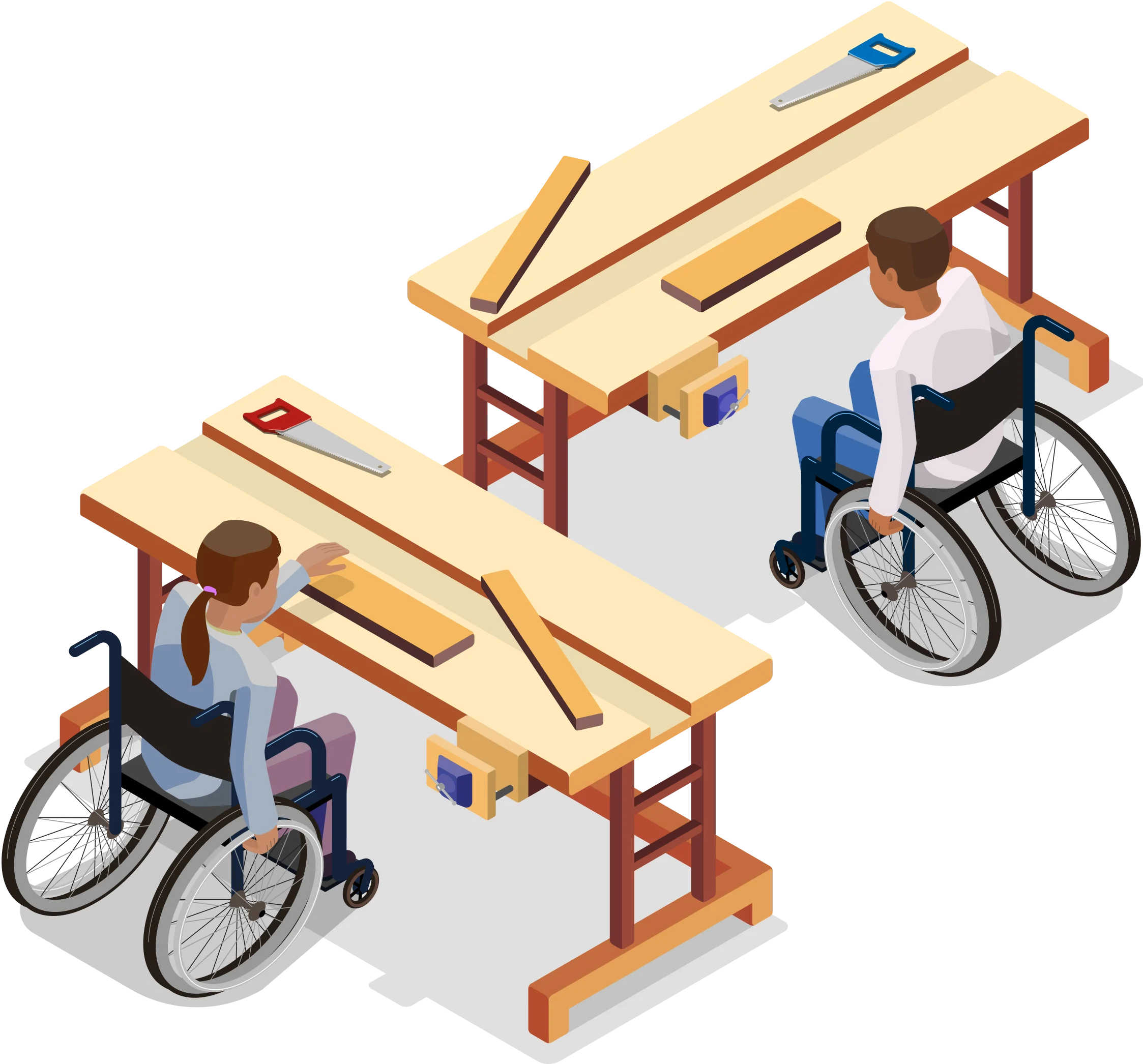 Students in Wheelchairs