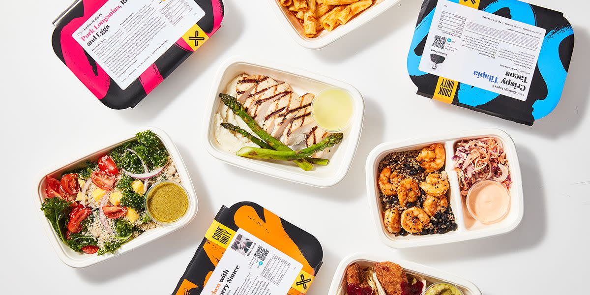 CookUnity meals packaged in colorful sleeves