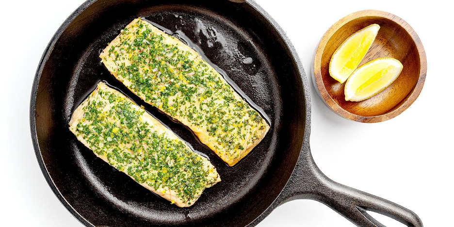 Grilled Salmon with Herb Butter