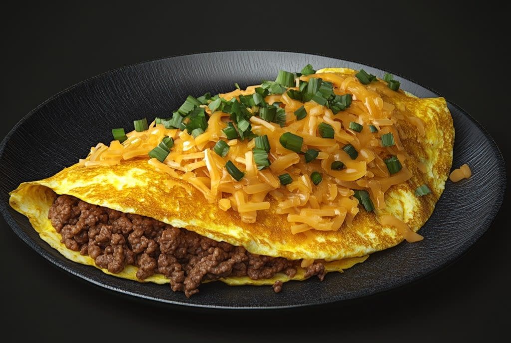 Keto-Friendly Recipes - Ground Beef Omelet