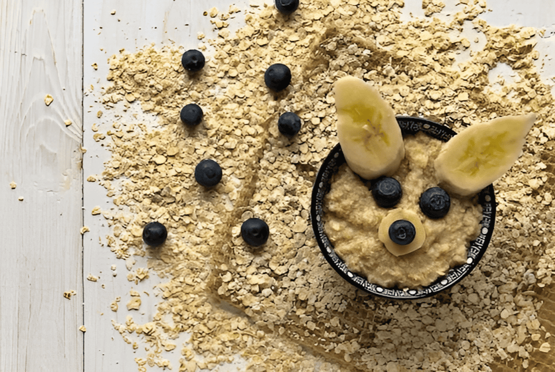 Banana and Almond Porridge Vegetarian Breakfast
