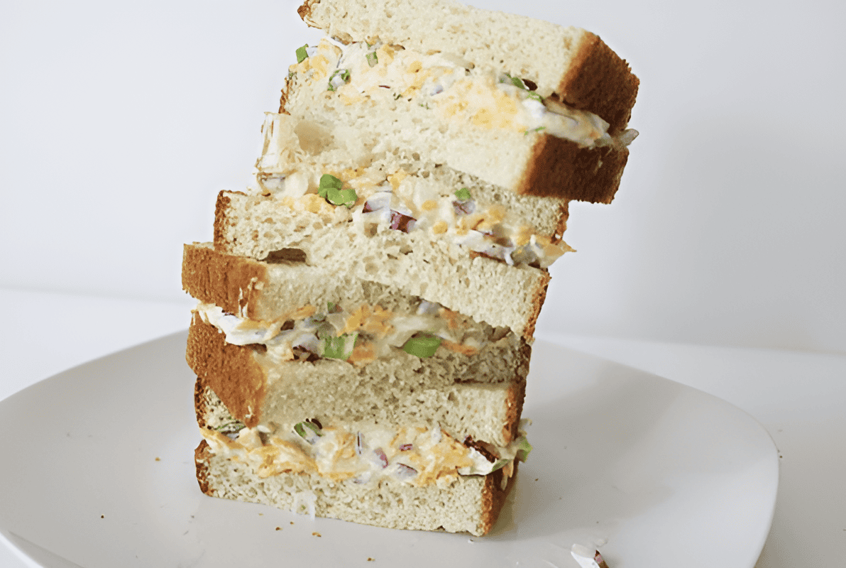 Cheese and Onion Sandwich Vegetarian Breakfast