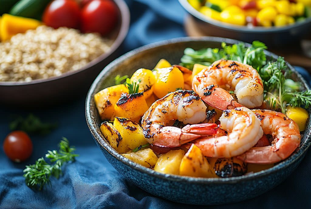 Low Sodium Diet Meal Plan - Mango Shrimp Bowl