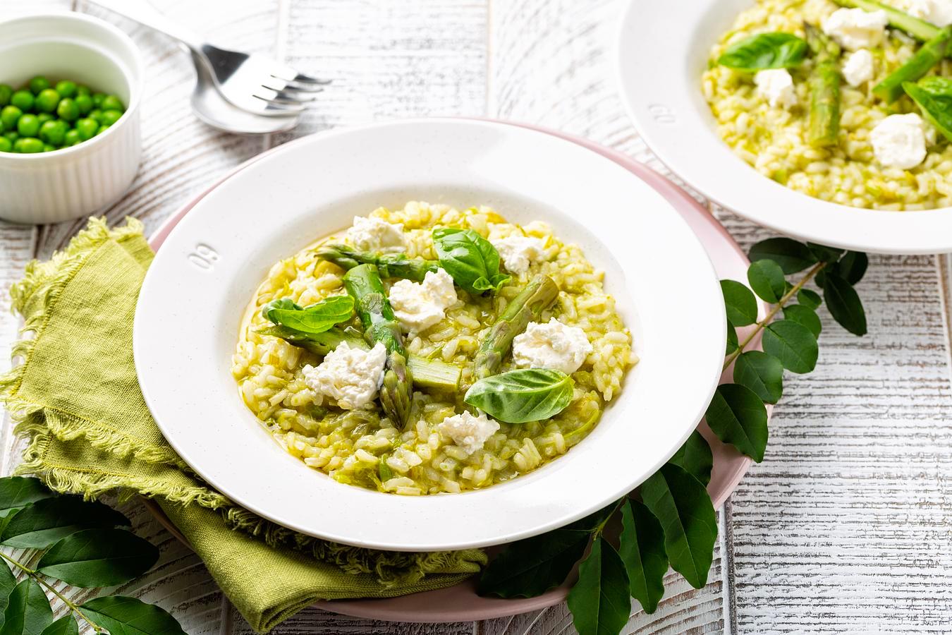 Asparagus & Spring Pea Risotto
