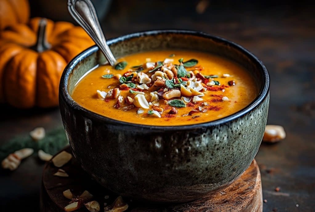 Vegan Pumpkin Peanut Butter Soup