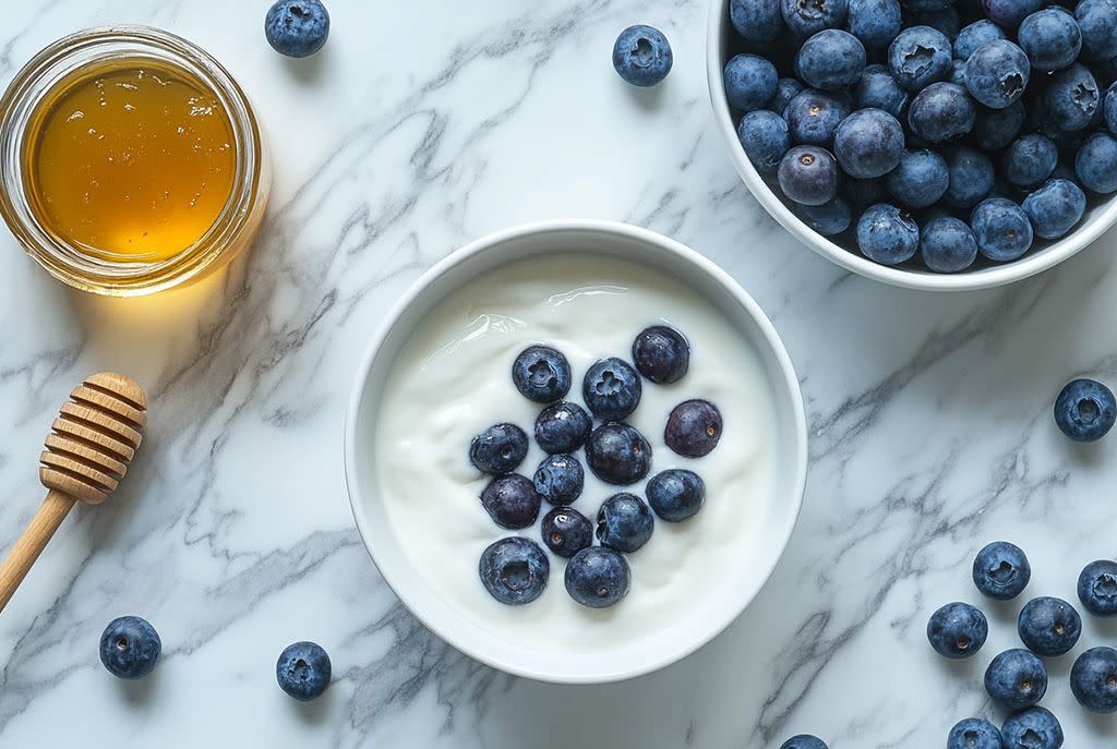 Mediterranean Diet Meal Plan - Blueberries and Yogurt