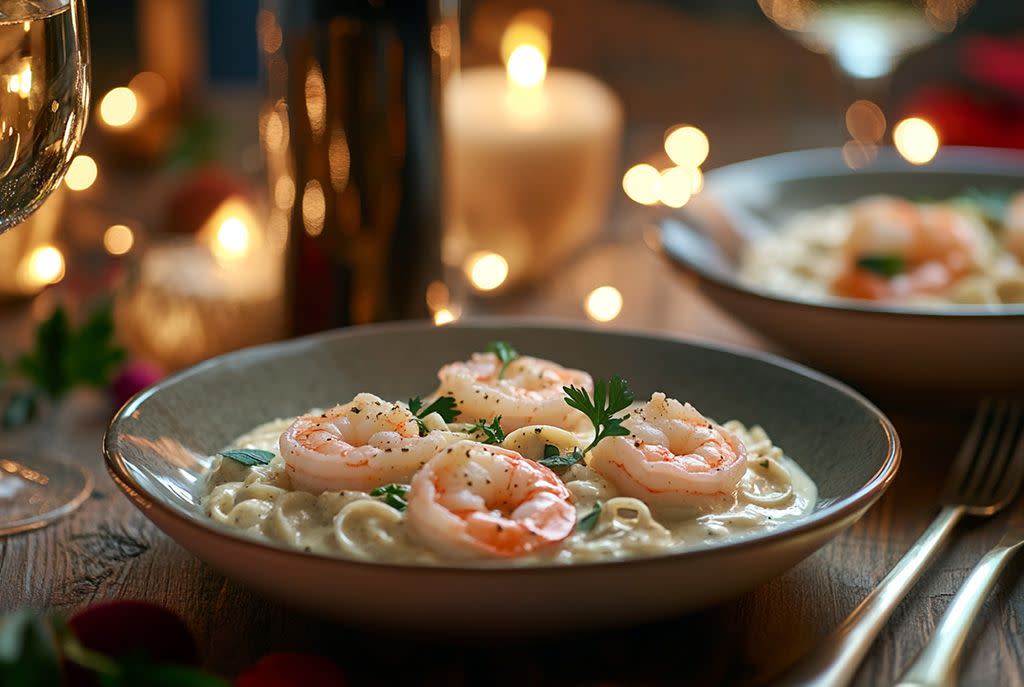 Valentine's Day Foods - Lobster or Seafood Pasta for Two