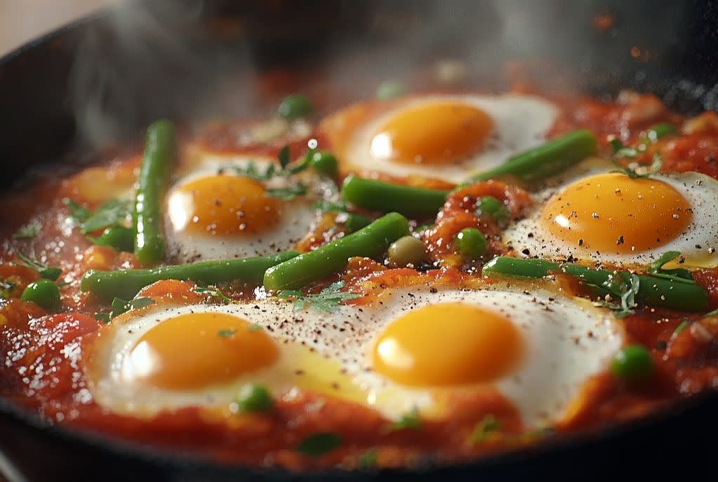 Green bean shakshuka