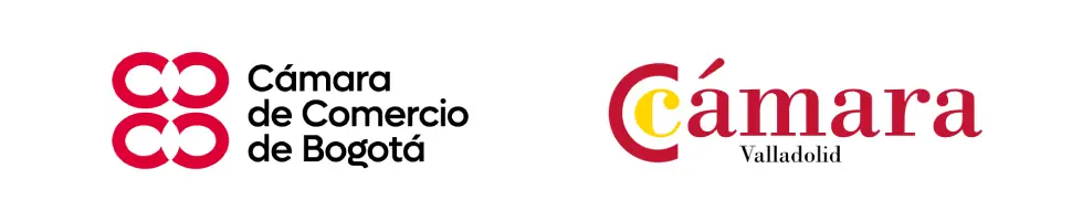 Logos de la cámara de comercio de Bogotá y de La Cámara de Valladolid