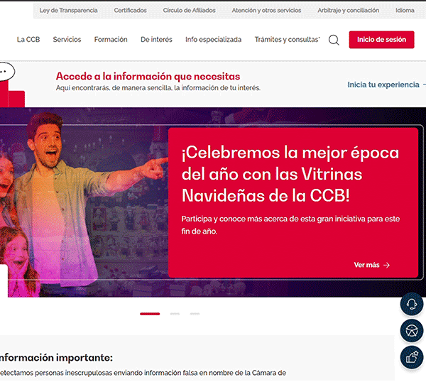 gif animado mostrando la nueva sección de trámites y consultas