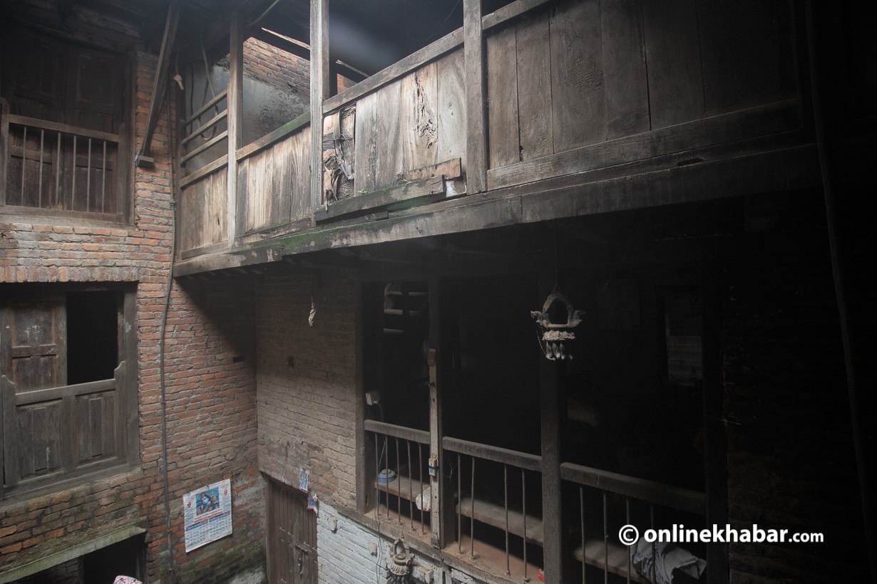 DESTRUCTION OF BIJULI GHAR DURING THE EARTHQUAKE