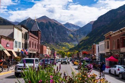 views of telluride from town