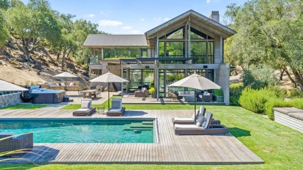 A Napa second home with vast outdoor living areas: including a pool with three waterfalls, fire pit and hot tub