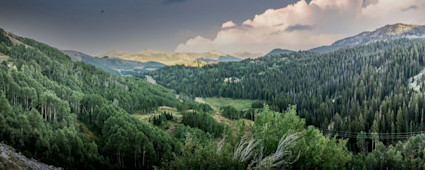 Vista of Park City resort in the summer. 