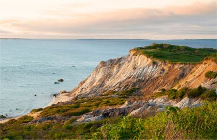 A seaside cliff at Martha's Vineyard.