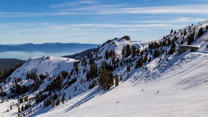 A photo of Palisades Tahoe, one of the best ski resorts in Tahoe.