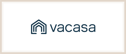 A logo of Vacasa, one of the many Plum Guide alternatives.