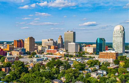 A photo of Winston-Salem, one of the best places to visit in North Carolina.