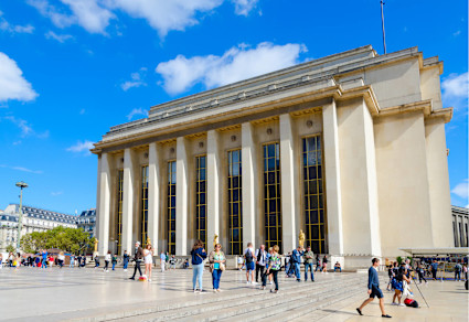 A stock photo shows the Place du Trocadero in Passy.