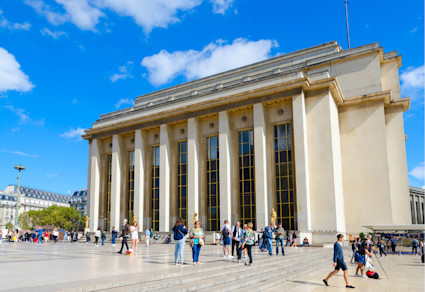A stock photo shows the Place du Trocadero in Passy.