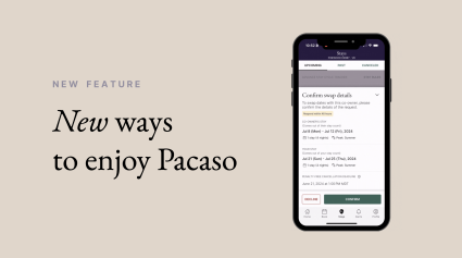 You can now exchange dates with another co-owner of your home, or swap stays with a friend who owns a different Pacaso.