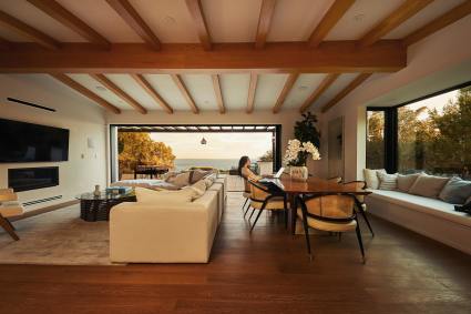 Interior of a luxury second home in Malibu