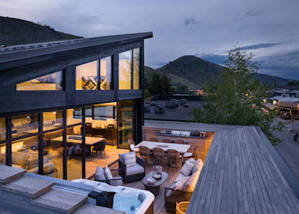 West District in Jackson Hole features a private deck and hot tub for easy apre8s-lake relaxation after Jenny Lake or Snake River days.