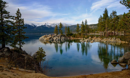 A photo of Lake Tahoe, California, one of the best spots for fall vacations.