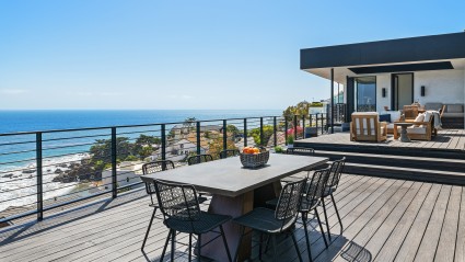 rooftop deck over ocean