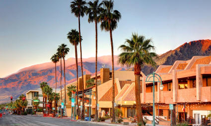 A photo of Palm Springs, California, one of the best spots for fall vacations.