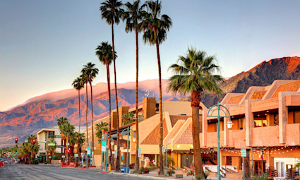 A photo of Palm Springs, California, one of the best spots for fall vacations.