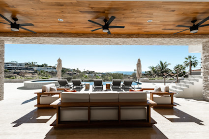 Casa Cortez features expansive indoor and outdoor spaces for hosting foursomes after a day at nearby Cabo courses.
